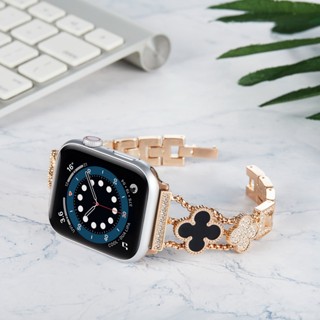 สายนาฬิกาข้อมือสเตนเลส ประดับเพชร สําหรับ Watch UItra 8 7 41 มม. 45 มม. 49 มม. 6 5 4 SE 44 มม. 40 มม. 42 มม. 38 มม.