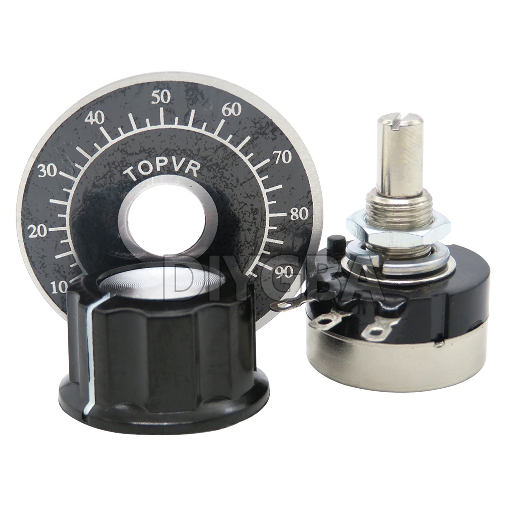Rv24yn20s โพเทนชิโอมิเตอร์แบบหมุน ฟิล์มคาร์บอน 1K 2K 5K 10K 20K 50K 100K 1M โอห์ม พร้อมลูกบิด A03 1 ชุด (3 ชิ้น) - รูปที่ 2