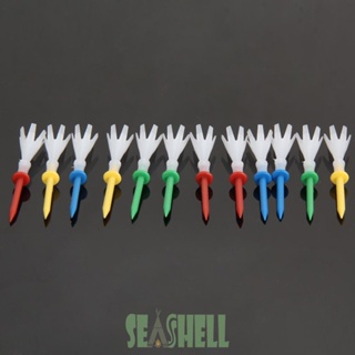 [Seashell02.th] ที่ตั้งลูกกอล์ฟ น้ําหนักเบา 6 ง่าม 4 หลา 12 ชิ้น