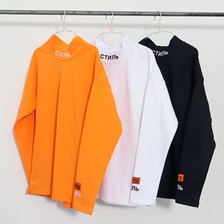 เสื้อกันหนาว คอสูง แบบบาง ลาย Heron Preston× Ctnnb