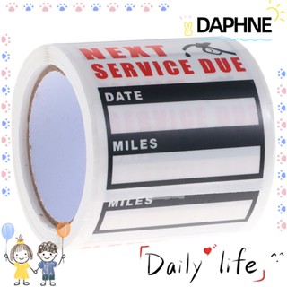 DAPHNE สติกเกอร์เปลี่ยนน้ํามัน 2 ม้วน มีกาวในตัว บํารุงรักษารถยนต์ ถัดไป