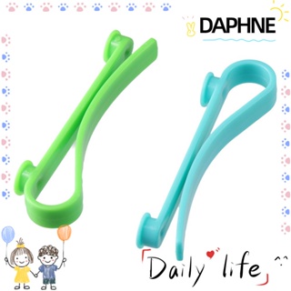 Daphne ใหม่ ตะขอพลาสติก ABS สีพื้น สําหรับแขวนกระเป๋า 6 ชิ้น