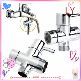 ✧LY-HOME✧ Home T-adapter Bathroom 3 Ways Connector Diverter Valve Sprayer Brass Toilet Bidet Shower Head