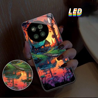 เคสโทรศัพท์มือถือ ลายภาพวาดสีน้ํามัน MG มีไฟ LED สําหรับ iPhone 15 15Ultra 15plus 15pro 14Promax 14plus 13Promax 12ProMax XR XS X XSMAX 11ProMax 11pro