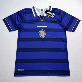 เสื้อกีฬาแขนสั้น ลายทีมชาติฟุตบอล Scotland 1998 Scotland Home สไตล์วินเทจ แห้งเร็ว ไซซ์ S-XXL สําหรับผู้ชาย AAA