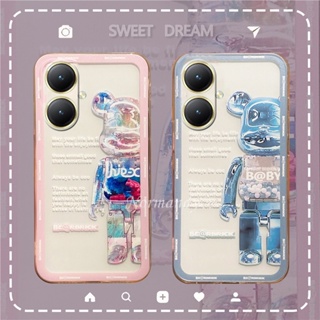 พร้อมส่ง เคสโทรศัพท์มือถือ ซิลิโคนนุ่ม ใส กันกระแทก ลายการ์ตูนหมีน่ารัก เรียบง่าย สําหรับ VIVO Y27 Y78 Y36 Y02T Y02A 4G 5G