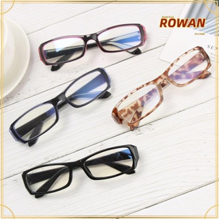 Rowans แว่นตาป้องกันแสงสีฟ้า ความละเอียดสูง กรอบกระจกแบน PC แว่นตาคอมพิวเตอร์