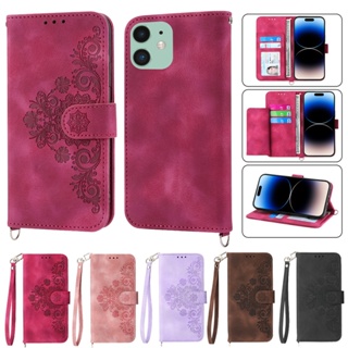 เคสโทรศัพท์มือถือหนัง ฝาพับ ลายดอกไม้ สําหรับ Samsung Galaxy S23 FE S22 Ultra S23 Plus 5G S22Plus