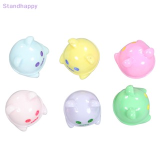 Standhappy ใหม่ เครื่องประดับตกแต่งรถยนต์ ลายการ์ตูนน่ารัก สีมาการอง 5 ชิ้น