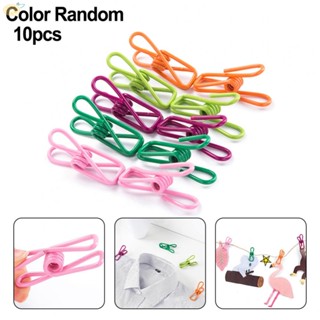 【VARSTR】Clips 10pcs Not Easy To Bend Not Easy To Break Reusable Vinyl Coated Metal