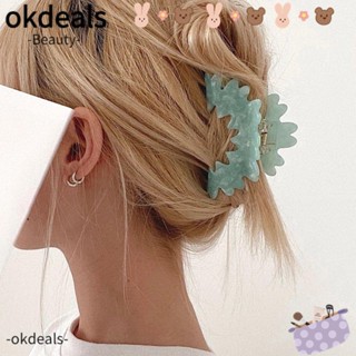 OKDEALS กิ๊บติดผม ทรงครึ่งวงกลม ลายดอกไม้ ฉลาม หรูหรา เครื่องประดับ สําหรับงานปาร์ตี้