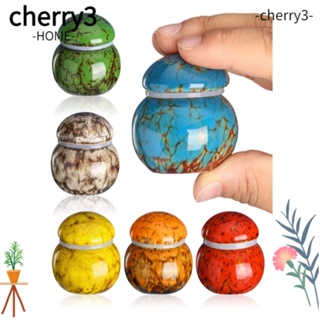 CHERRY3 เถ้าเซรามิค ขนาดเล็ก คละสี สําหรับตกแต่งออฟฟิศ 6 ชิ้น