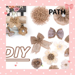 PATH ดอกไม้แฮนด์เมด DIY ของขวัญตกแต่งบ้าน อุปกรณ์งานเลี้ยง หัวกุหลาบ ปอกระสอบ