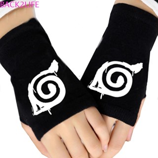 Back2life ถุงมือนารูโตะ เครื่องแต่งกายอะนิเมะ Sasuke Hatake Kakashi Fingerless