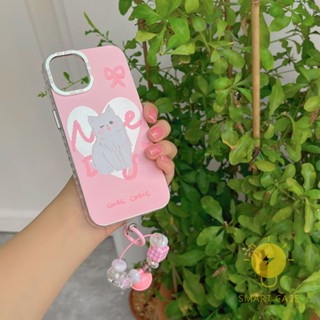 For เคสไอโฟน 14 Pro Max [Plating Cat Cute Heart Pink] เคส Phone Case For iPhone 14 Pro Max 13 12 11 For เคสไอโฟน11 Ins Korean Style Retro Classic Couple Shockproof Protective TPU Cover Shell