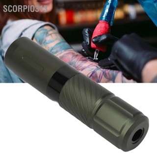 Scorpio313 2 In 1 ปากกาสักไร้สาย Rca อินเตอร์เฟซ 1800Mah แบตเตอรี่คู่ หน้าจอ Led ชาร์จได้ สีเขียว