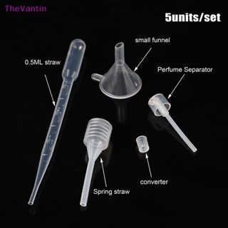 Thevantin ชุดเครื่องมือเติม หลอดหยด พลาสติก สําหรับเครื่องสําอาง 5 ชิ้น