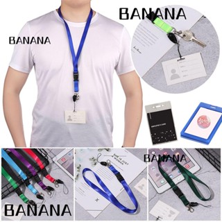 Banana1 สายคล้องโทรศัพท์มือถือ สีพื้น สําหรับยิม บัตรประจําตัวประชาชน