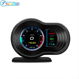 เครื่องวัดระยะทางดิจิทัล F9 Head Up Display OBD2+GPS สําหรับรถยนต์