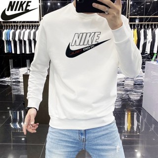 【 Preferred Boutique 】Nike เสื้อกันหนาวลําลอง แขนยาว คอกลม ผ้าฝ้ายแท้ 100% พิมพ์ลาย ทรงหลวม ใส่สบาย สําหรับผู้ชาย