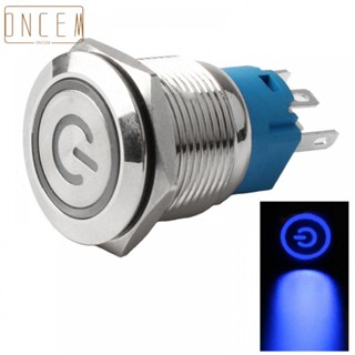 【ONCEMOREAGAIN】Metal Push Button 12-24V 1pc Accessories Button Switch LED Metal Momentary