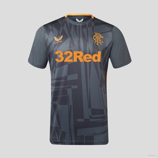 เสื้อยืดแขนสั้น ลายทีมชาติฟุตบอล Ani 2023-2024 Rangers ชุดเหย้า พลัสไซซ์