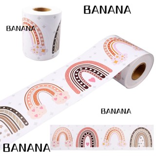 Banana1 สติกเกอร์ ลายสายรุ้ง สไตล์โบฮีเมียน สําหรับตกแต่งบ้าน