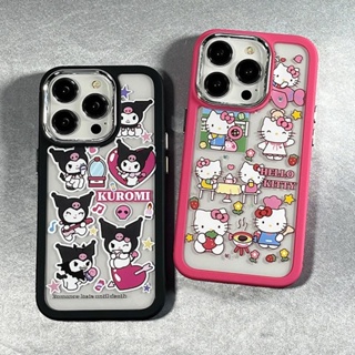 เคสโทรศัพท์มือถือ แบบใส กันกระแทก ลายการ์ตูนคุโรมิน่ารัก สําหรับ Iphone 11 12 13 14 Pro Max