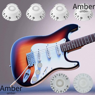 Amber ลูกบิดปรับระดับเสียง สีขาว พร้อมตัวเลข สีดํา แบบเปลี่ยน สําหรับ Les Paul LP