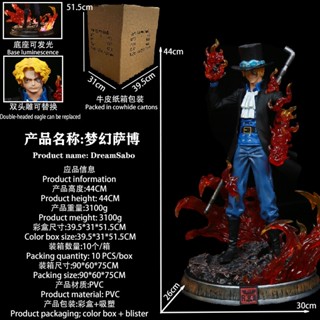 โมเดลฟิกเกอร์ One Piece GK Fantasy Sabo Luffy Ace เรืองแสง สําหรับตกแต่ง