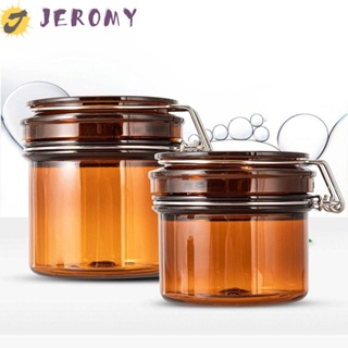 Jeromy ขวดโลหะ สีเหลืองอําพัน สําหรับใส่เครื่องสําอาง ครีม รองพื้น ลิปบาล์ม โลชั่น