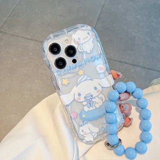 เคสโทรศัพท์มือถือ TPU ปิดด้านหลัง ลาย Cinnamoroll Wave Cream พร้อมสายโซ่คล้องมือ สําหรับ infinix Hot 9 Pro Hot 10 Lite Hot 10 Play Hot 11 Play Hot 9 Play X680Hot 12 Play Hot 20i Hot 20 Play