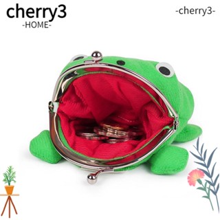 Cherry3 กระเป๋าใส่เหรียญ ผ้าสักหลาด ลายการ์ตูนกบน่ารัก ขนาดเล็ก