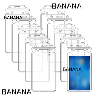 Banana1 ที่ใส่ป้ายชื่อ ป้ายชื่อ พลาสติก กันน้ํา สไตล์แนวตั้ง สําหรับสํานักงาน 10 ชิ้น