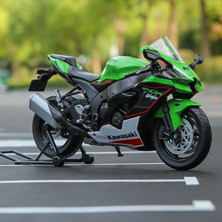 Welly โมเดลรถจักรยานยนต์ 1/12 Kawasaki Ninja ZX10R ของเล่นสําหรับเด็ก