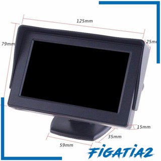 [Figatia2] กล้องมองหลัง หน้าจอ LCD 4.3 นิ้ว สําหรับยานพาหนะ