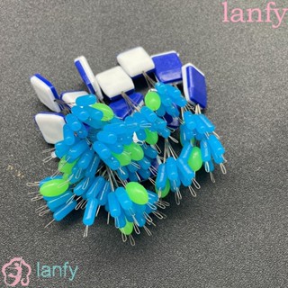 Lanfy ถั่วอวกาศ ซิลิโคน แบบยืดหยุ่น ถอดออกได้ กันชน สําหรับตกปลา 10 กลุ่ม