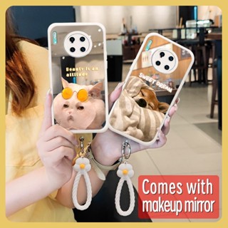 trend Little Fresh Phone Case For Huawei Mate 30 Pro/Mate30E Pro Liquid silicone Makeup mirror interest Raised lens