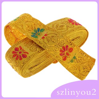 [szlinyou2] ม้วนริบบิ้นผ้าแจ็คคาร์ด สีเขียว สําหรับตกแต่งงานหัตถกรรม DIY