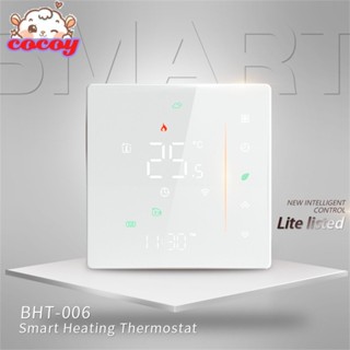 cocoy Tuya Smart Wifi Electric Floor Heating Thermostat Temperature Control Panel 16a Sweat Steam Room Digital Floor Heating Thermostat Alexa