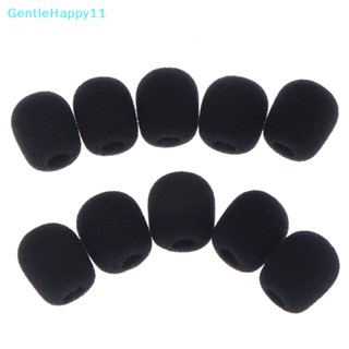 Gentlehappy โฟมฟองน้ําครอบหูฟังไมโครโฟน ขนาดเล็ก สีดํา 10 ชิ้น