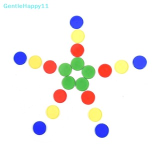 Gentlehappy ชิปโป๊กเกอร์พลาสติก 1.5 ซม. สําหรับเกมบิงโก 50 ชิ้น