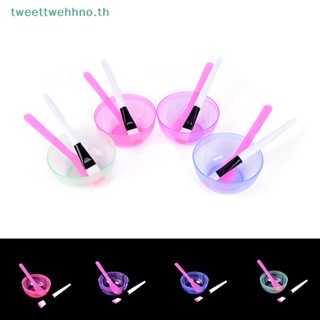 Tweettwehhno ชุดช้อน ชาม มาสก์หน้า แบบโฮมเมด DIY สําหรับแต่งหน้า TH