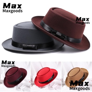 Maxg Fedora หมวกฟาบริค ผ้าวูล สไตล์คาวบอย แฟชั่นฤดูใบไม้ร่วง ฤดูหนาว ใส่เต้นรํา ปาร์ตี้ สําหรับผู้หญิง และผู้ชาย