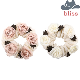 Bliss ยางรัดผม ลายดอกไม้ หรูหรา เรียบง่าย ของขวัญ เครื่องประดับผม สําหรับผู้หญิง