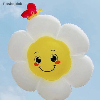 Flashquick ลูกโป่งฟอยล์ดอกเดซี่สีขาว ดอกทานตะวัน ลูกโป่งฮีเลียม พลัมเมอเรีย สําหรับตกแต่งงานเลี้ยงวันเกิด งานแต่งงาน เบบี้ชาวเวอร์