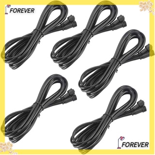 Forever สายเคเบิลเชื่อมต่อ 2 Pin IP67 กันน้ํา สีดํา สําหรับสายไฟ 5 ชิ้น