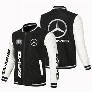 BENZ LOGO baseball uniform A180 A200 A220 B180 B200 B260 CLA200 CLA260 G350 G500 S400 S450 S500 E260 E300 GL450 GLE350E GLS450 GLE450 car outdoor driving color matching thin sports windproof jacket