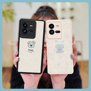 Waterproof Dirt-resistant Phone Case For VIVO IQOO10 Pro youth Cartoon leather personality Back Cover advanced texture