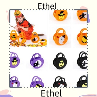 Ethel1 ถุงผ้าไม่ทอ ลายฟักทองผี สําหรับปาร์ตี้ฮาโลวีน